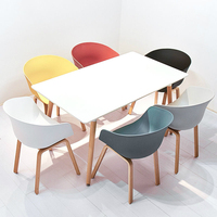 Sillón de Estilo Nórdico con Acabado de Madera, Silla de Escritorio para Tienda de Té de Burbujas, Cafetería, Recepción y Comedor