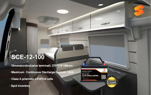 Batterie LiFePO4 12V 100Ah avec BMS de surveillance Bluetooth, idéale pour camping-car, hors réseau et stockage d'énergie solaire - Product Image 6