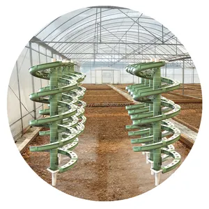 Greenhouse de jardim usado com flor/verde planta automática hidroponia cultivo torre-sistema espiral tipo piso moderno não revestido