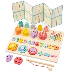 Juego de Matemáticas 5 en 1 de Madera para Contar y Clasificar Formas, Apilador de Colores, Rompecabezas Educativo Temprano para Niños y Niñas - Product Image 4