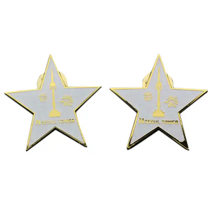 Custom Logo Souvenir Mini 15mm Silver <strong>Star</strong> Shaped Enamel <strong>Lapel</strong> <strong>Pin</strong> - Product Image 3