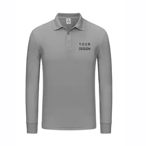 Оптовая продажа 2023, сублимационная футболка для мужчин и женщин, рубашка-поло с длинным рукавом и вышивкой логотипа на заказ