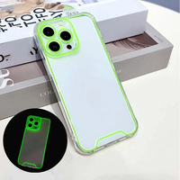 Coque transparente pour téléphone portable lumineuse, avec lumière nocturne, pour iPhone 16 15 13 12 14 11 Pro Max Plus, en silicone transparent et lumineux