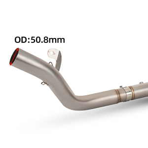 ชุดดัดแปลงท่อไอเสียมอเตอร์ไซค์ท่อเชื่อมกลางด้านหน้าสีฟ้า51มม. สำหรับ Triumph Street Triple 765 765S 765RS S 2017-2025 - Product Image 2