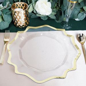 Clear Charger <b>Plates</b> Bulk 13 Inch Plastic Charger <b>Plates</b> Acrylic Dinner Chargers Table <b>Decorative</b> <b>Plates</b> for Party Wedding Event - Product Image 2