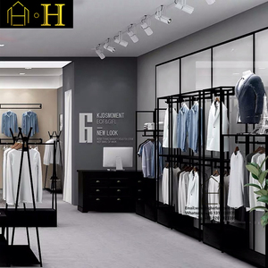 Thời Trang Kim Loại Cửa Hàng Quần Áo Trang Trí, Phong Cách Mới Hàng May Mặc Bán Lẻ Cửa Hàng Thiết Kế Hiển Thị Nội Thất Cửa Hàng Thiết Kế - Product Image 3