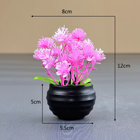 Nouvelle petite plante artificielle en plastique, bonsaï, fausse plante verte, pot noir, sans entretien, pour la décoration de bureau, de table ou de comptoir.