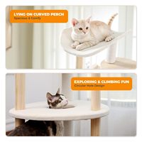 XIANGLONG Arbre à chat de luxe moderne pour grands chats - Tour d'activités en bois écologique avec condo en sisal, griffoir et structure d'escalade pour intérieur