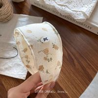 C&J YANYE 5CM Tissu à pois coloré imprimé floral, tissu de marque de luxe, bandeaux pour cheveux pour filles, accessoires pour cheveux pour femmes