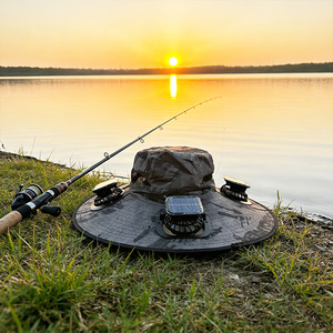 Casquette d'été multifonctionnelle portable à énergie solaire, rechargeable, avec ventilateur intégré, idéale pour la pêche à la <span class=keywords><strong>carpe</strong></span> et la randonnée en lac - Offre Spéciale - Product Image 6