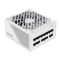 Alimentation électrique entièrement modulaire GAMEMAX GX-1050W PRO blanche ATX 3.0 PCIe 5.0 avec ventilateur F.D.B de 135 mm, capacité japonaise 80 Plus Platinum