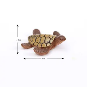 Yiwu insheen-Accesorios de paisaje acuático, cabujones de resina para decoración, diseño de tortuga de simulación 3d