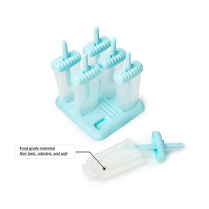 Nhựa Popsicle khuôn mẫu 6-Link <span class=keywords><strong>Ice</strong></span> Cream khuôn tái sử dụng kem Lolly khuôn với thanh sáng tạo Tiện Ích Nhà Bếp <span class=keywords><strong>Ice</strong></span> Cream công cụ - Product Image 6