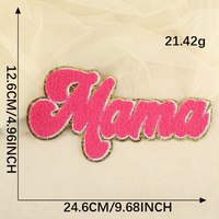 Patch brodé pailleté pour la Fête des Mères, lettres thermocollantes « Mama » en chenille pour vêtements