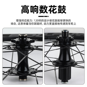 Jeu de roues de vélo de route Bolany 700C 40mm en alliage d'aluminium léger compatible frein à disque noir 32H rayons Modèle WH457 sous licence - Product Image 5