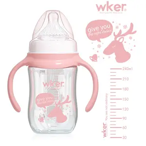 Biberon di plastica del latte del bambino del commestibile 180ml/240ml/300ml per neonato