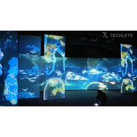Écran de projection Fenêtre Écran de projection arrière en tissu holographique pour Halloween virtuel et Noël