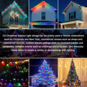C9 RGBW <strong>LED</strong> Christmas Lights Bulbs DC12V SK6812 IP68 Waterproof Color Changing Commercial Grade Outdoor String Lights - Product Image 5