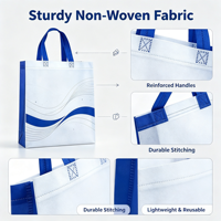 Sac fourre-tout biodégradable non tissé, écologique, réutilisable, avec logo personnalisé pour les courses, la vente au détail et la vente en gros