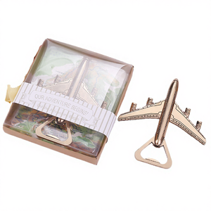 Ouvre-bouteille en métal allié manuel, design avion créatif personnalisé, écologique, pour décoration de mariage, souvenir, cadeaux de fête - Product Image 4