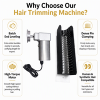 IRUIBEAUTY Machine de coupe et de nivellement des pointes pour extensions capillaires, outil professionnel pour usine d'extensions de perruques