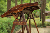 Chaise à bascule 2 places suspendue, en bois massif, pour loisirs d'extérieur, jardin/Patio