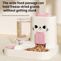 Bol d'eau automatique pour animaux de compagnie, pour chat et chien, avec remplissage automatique, design à double bol pour l'alimentation et l'hydratation quotidiennes