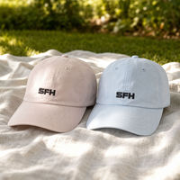Lichtroze Lichtblauwe Geborduurde Baseballpet SFH Logo Verstelbare Casual Pet