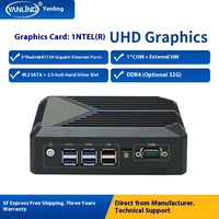 Yanling N1221 Mini PC Industrial Integrado sin Ventilador con 2 Puertos de Red y WiFi 4G