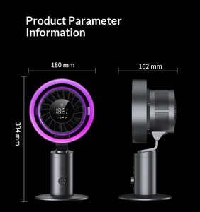 Ventilateur de bureau portable intelligent rechargeable haute qualité, puissant et très demandé pour l'été - Product Image 4