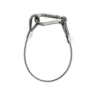 Câble <span class=keywords><strong>de</strong></span> liaison en acier inoxydable 304 avec mousqueton à ressort pour équipement industriel, sécurité des levages et du rigging - Product Image 1