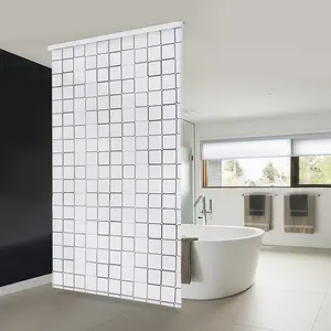 Cortina enrollable para ducha, cortina enrollable de poliéster, alta calidad para PEVA de cuarto de baño, ecológica, clásica