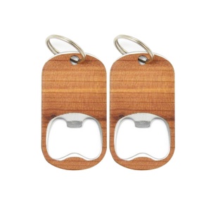 Oneway Wholesale Wooden Bottle Opener Keyring <b>Key</b> <b>Chain</b> Custom Design Your Own Logo Beer Wood Bottle Opener Keychain - Product Image 5