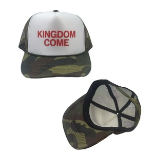 OEM Mùa Hè Polyester 5 Bảng Điều Chỉnh Lưới Bọt Mũ Bóng Chày Với Sợi Dây Thừng Tùy Chỉnh In Ấn Thiết Kế Quân Đội Màu Xanh Lá Cây Ngụy Trang Trucker Mũ - Product Image 4