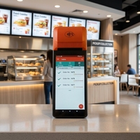 Terminal de point de vente mobile tout-en-un Android 14 à prix d'usine avec imprimante intégrée, NFC, Bluetooth, Wi-Fi pour la commande de repas en restaurant