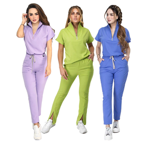 Uniforme Médico Premium Cómodo y Elástico de Poliéster y Spandex para Enfermeras de Hospital, con Cuello <span class=keywords><strong>Polo</strong></span>, para Mujeres Doctoras - Product Image 3