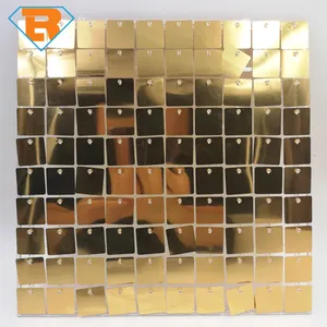 For 7ft by 7ft 49pcMore Than 40 Colors Clear Grid Panel Shimmer Sequin Wall Panel Backdrop Stand Party Birday Wedding Decoration