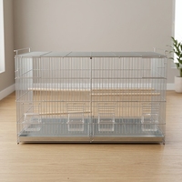 Cage à oiseaux pour perroquets, de qualité supérieure, écologique, solide, avec cloison amovible, pliable, facile à assembler, vente en gros d'usine