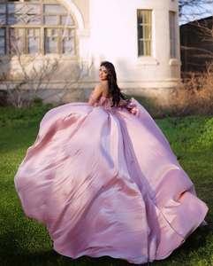 Ruolai WL025 Sweetheart collo <span class=keywords><strong>con</strong></span> spalline perle Satin gonfio abito da sera <span class=keywords><strong>lungo</strong></span> formale <span class=keywords><strong>con</strong></span> <span class=keywords><strong>spacco</strong></span> alto sul <span class=keywords><strong>davanti</strong></span> - Product Image 2