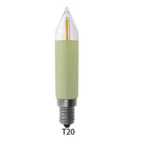 Long Bullet Tip E10 E14 LED Lámpara de Iglesia 2200K 0,5 W T10 T15 T20 Bombilla de vela