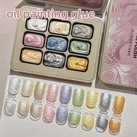 Crème de perles pour nail art, colle à base d'eau sans rinçage, texture couleur en relief, paillettes fines, pour créateur, DIY, non toxique, végétalien, longue durée pour ongles