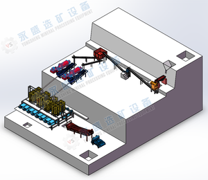 아프리카 완료 5 TPH 소규모 금 가공 공장 금광석 혜택 생산 라인 하드 록 금 채광 장비 - Product Image 4