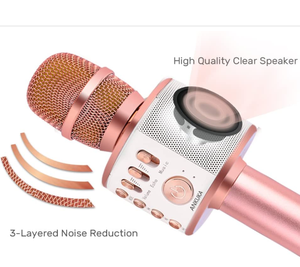 स्मार्ट फोन हाथ में <span class=keywords><strong>Mic</strong></span> वायरलेस कराओके माइक्रोफोन संगीत स्पीकर पोर्टेबल माइक्रोफोन एमआईसी समर्थन गायन एक साथ - Product Image 5