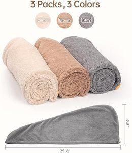 Hair Turban <b>Towel</b> Super Absorbent Twist Turban Dry Hair <b>Towels</b> <b>Bath</b> Loop Fasten Salon Dry Hair <b>Towel</b> - Product Image 3