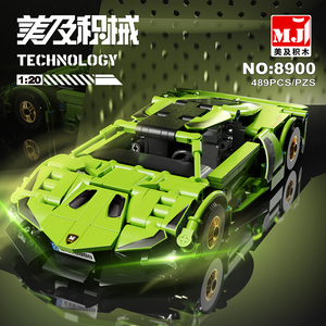 Mj 8900 8901 8902 8903 mji moc khối xe đua thể thao nổi tiếng mát mẻ biến dạng kéo trở lại Xe Lắp Ráp khối xây dựng Bộ đồ chơi - Product Image 2