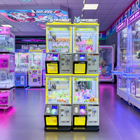 Machine de jeu d'arcade à griffes miniature personnalisée, à monnayeur et accepteur de billets, pour vente en gros