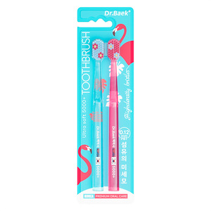 Brosse à dents Dr.Baek ultra douce, 5000+ poils, 0,12 mm, PBT, soins bucco-dentaires de qualité supérieure pour adultes - Product Image 1