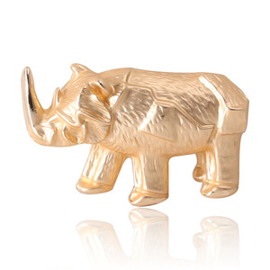 Broche de Rinoceronte Exquisito de Alta Qualidade Europeu e Americano, Versátil e Simples, para Colar de Terno, Brinquedos Exquisitos para Crianças - Product Image 6