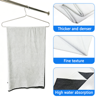 Tissu microfibre gaufré noir Stock Black Ant, matière première personnalisée imprimée par sublimation pour serviette de plage