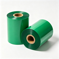 Ruban de transfert thermique vert Haoxuan 80 mm x 450 m de long, ruban couleur pour l'impression d'étiquettes, l'emballage et les étiquettes de produits